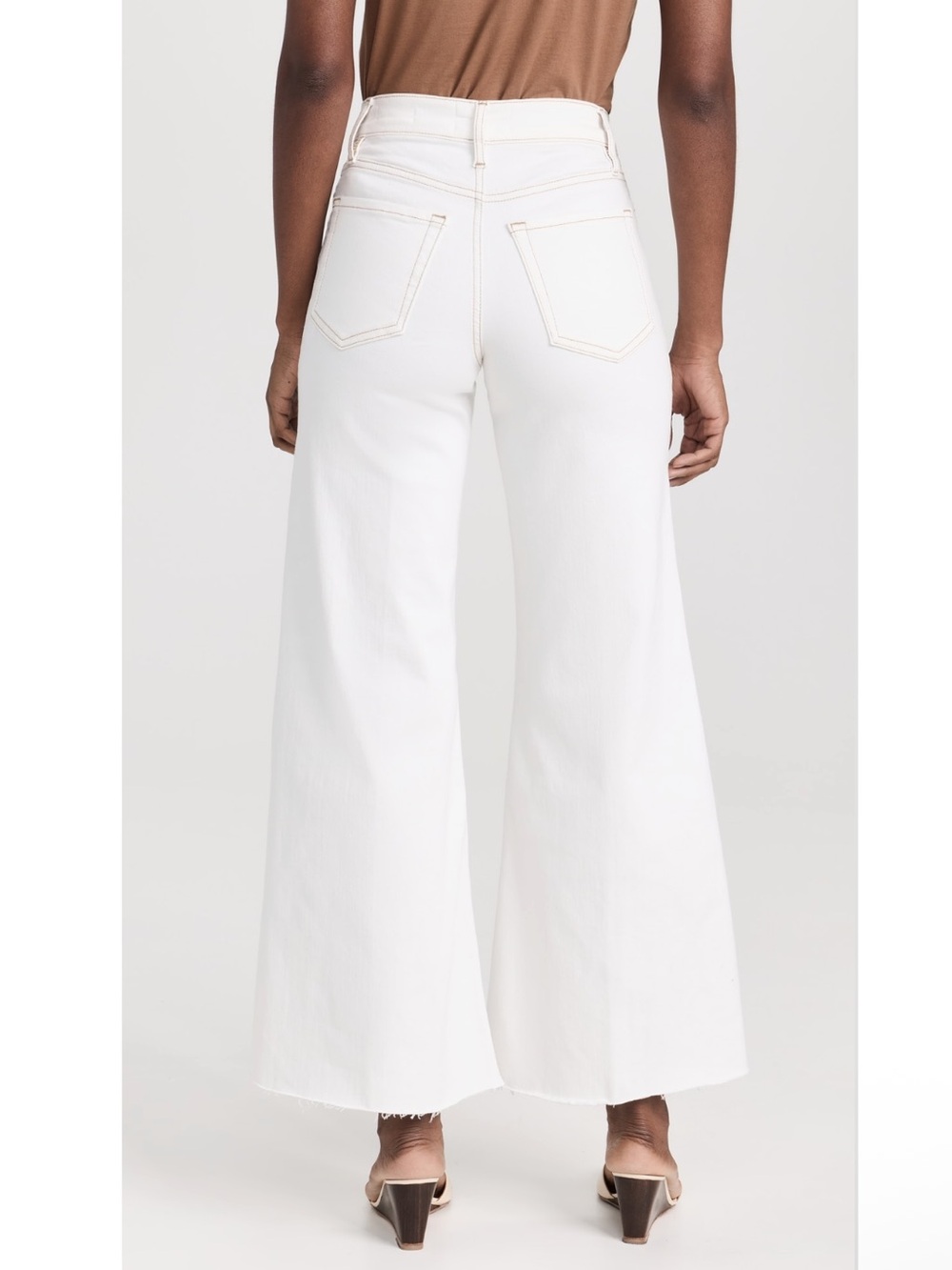 FRAME size 26 Le Palazzo Crop Raw Fray Jeans - Picture 2 of 10